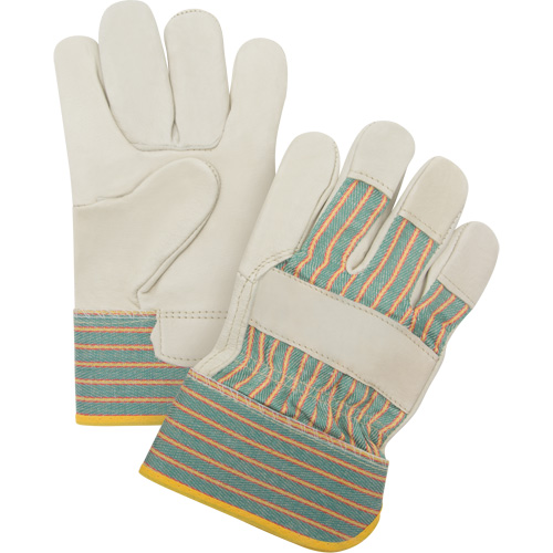 Abrasion-Resistant Fitter's Gloves, Medium, Grain Cowhide Palm TGS INDUSTRIEL