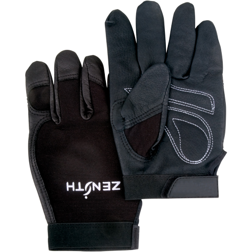 ZM300 Mechanic's Gloves, Grain Leather Palm, Size 2X-Large TGS INDUSTRIEL