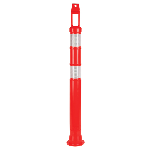 Poteau d&eacute;lin&eacute;ateur de premi&egrave;re qualit&eacute;, 42" h, Orange TGS INDUSTRIEL
