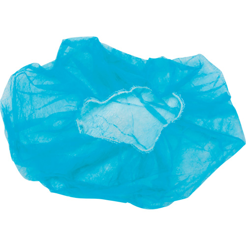 Bonnets bouffants non tiss&eacute;s, Polypropyl&egrave;ne, 21"/Grand, Bleu TGS INDUSTRIEL