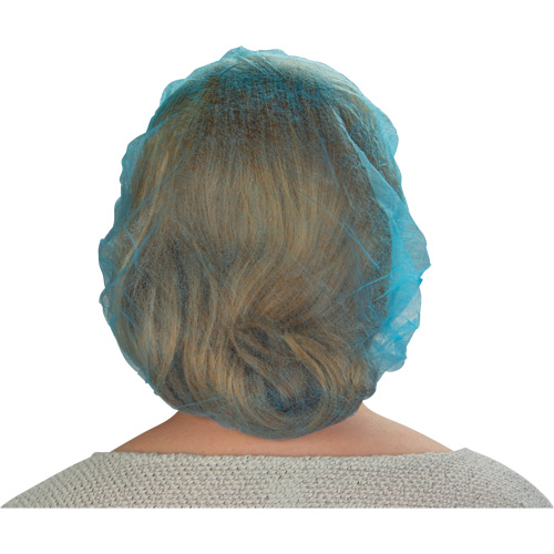 Bonnets bouffants non tiss&eacute;s, Polypropyl&egrave;ne, 21"/Grand, Bleu TGS INDUSTRIEL