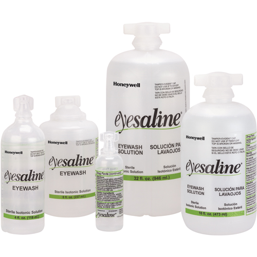 Bouteilles de solution saline pour douche oculaire, Bouteille Plein, 4 oz TGS INDUSTRIEL