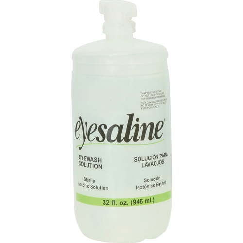 Bouteilles de solution saline pour douche oculaire, Bouteille Plein, 32 oz TGS INDUSTRIEL