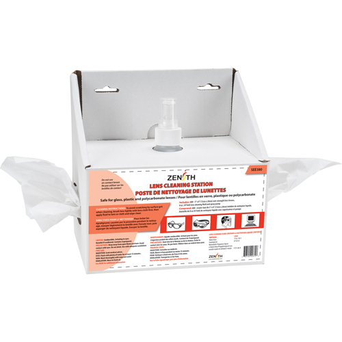 Disposable Lens Cleaning Station, Cardboard, 8" L x 4" D x 8" H TGS INDUSTRIEL