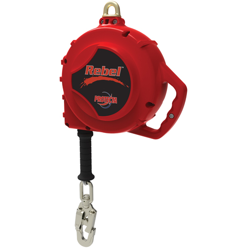 Rebel Self Retracting Lifeline, 33', Galvanized Steel, Swivel TGS INDUSTRIEL