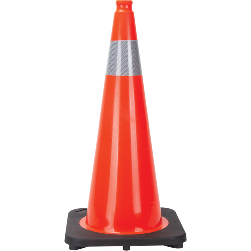 Traffic Cone, 28", Orange, 4" Reflective Collar(s) TGS INDUSTRIEL