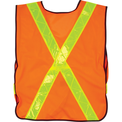 Standard-Duty Safety Vest, High Visibility Orange, X-Large, Polyester TGS INDUSTRIEL