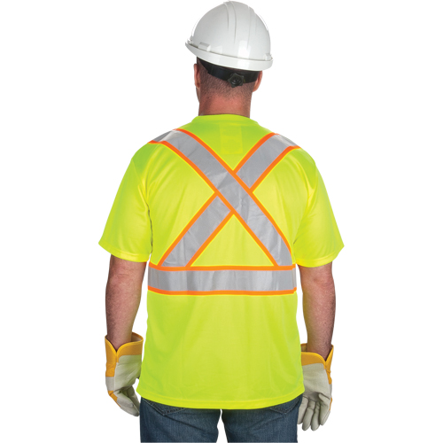 T-shirt conforme &agrave; la CSA, Polyester, Moyen, Jaune lime haute visibilit&eacute; TGS INDUSTRIEL