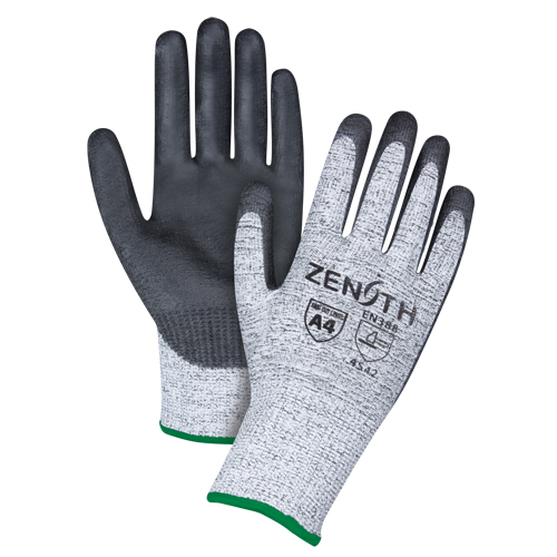 Seamless Stretch Cut-Resistant Gloves, Size Medium/8, 13 Gauge, Polyurethane Coated, HPPE Shell, ANSI/ISEA 105 Level 4/EN 388 Level 5 TGS INDUSTRIEL