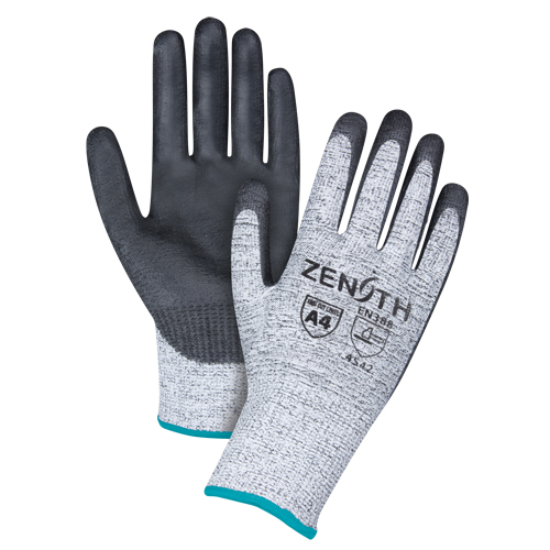 Gants &eacute;lastiques sans coutures r&eacute;sistants &agrave; la coupe, Taille T-Grand/10, Calibre 13, Rev&ecirc;tement Polyur&eacute;thane, Enveloppe en PEHP, ANSI/ISEA 105 niveau 4/EN 388 niveau 5 TGS INDUSTRIEL