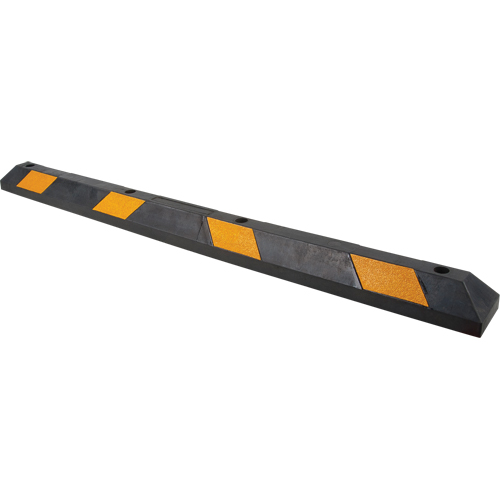 Butoir pour espace de stationnement, Caoutchouc, 6' l, Noir/Jaune TGS INDUSTRIEL