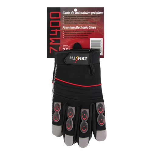 Gants pour m&eacute;canicien ZM400 de premi&egrave;re qualit&eacute;, Paume Synth&eacute;tique, Taille Moyen TGS INDUSTRIEL