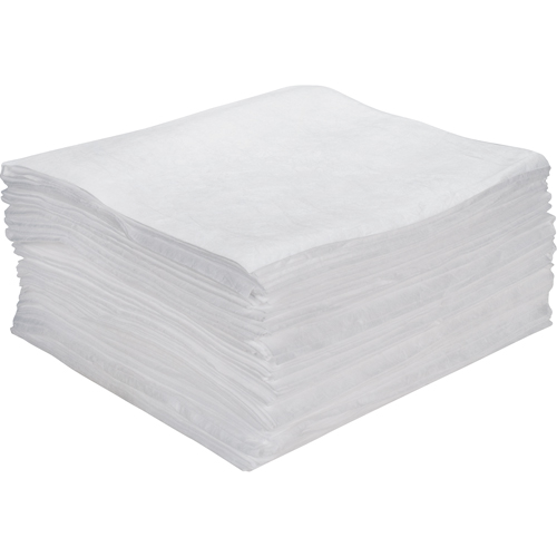 Premium Meltblown Sorbent Pads, Oil Only, 15" x 18", 15 gal. Absorbancy TGS INDUSTRIEL