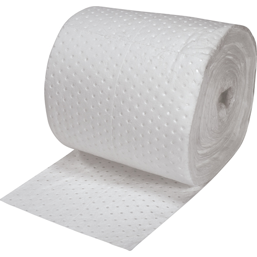 Feuilles absorbantes en fibres fines de premi&egrave;re qualit&eacute;, Lourd, 150' lo x 15" la, Absorption 25 gal. TGS INDUSTRIEL