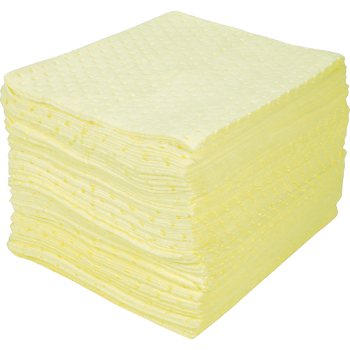 Feuilles absorbantes li&eacute;es de premi&egrave;re qualit&eacute;, Mati&egrave;res dangereuses, 15" x 18", 30 gal. d'absorption TGS INDUSTRIEL