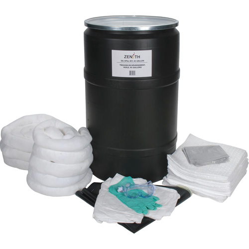Premium Spill Kit, Oil Only, Drum, 55 US gal. Absorbancy TGS INDUSTRIEL