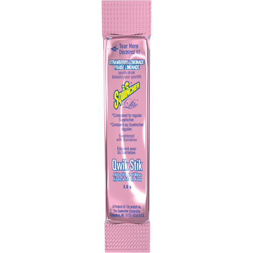 Sqwincher&reg; ZERO&reg; Qwik Stik Rehydration Drink, Single Serve, Strawberry lemonade TGS INDUSTRIEL