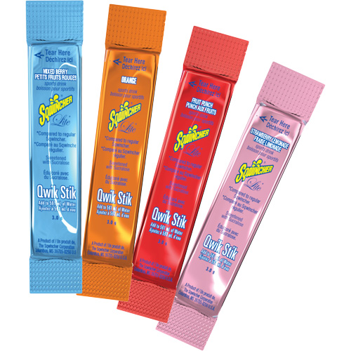 Sqwincher&reg; ZERO&reg; Qwik Stik Rehydration Drink, Powder, Orange TGS INDUSTRIEL