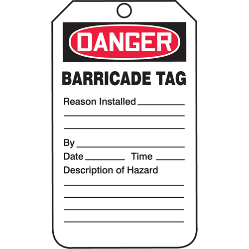 &eacute;tiquettes de s&eacute;curit&eacute;, Plastique, 3-3/8" la x 5-3/4" h, Anglais TGS INDUSTRIEL
