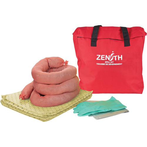 Trousse &eacute;conomique de lutte contre les d&eacute;versements, Mati&egrave;res dangereuses, Sac, Absorbance de 5 gal. US TGS INDUSTRIEL
