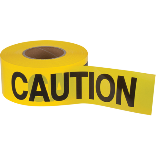 "Caution" Barricade Tape, English, 3" W x 1000' L, 1.5 mils, Black on Yellow TGS INDUSTRIEL
