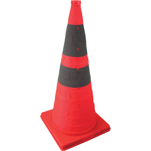 Collapsible Lighted Cone, 28" H, Orange TGS INDUSTRIEL