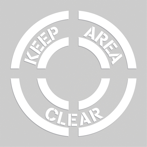 Floor Marking Stencils - Keep Area Clear, Pictogram, 20" x 20" TGS INDUSTRIEL