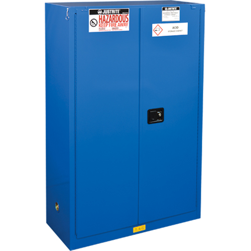 Armoires doubl&eacute;es pour rangement de mati&egrave;res dangereuses Chem-Cor, 45 gal., 43" x 65" x 18" TGS INDUSTRIEL