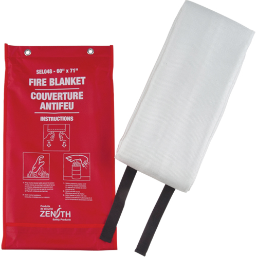 Couverture anti-feu, Fibre de verre, 60"la x 71"lo TGS INDUSTRIEL