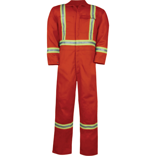 Combinaison non doubl&eacute;e haute visibilit&eacute;, Taille Petit, Orange TGS INDUSTRIEL