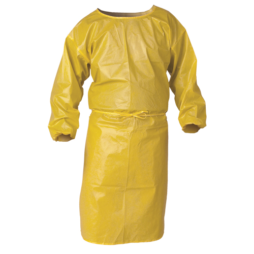 KleenGuard A70 Chemical Spray Protection Smock, Polypropylene, Yellow, 34" W x 44" L TGS INDUSTRIEL