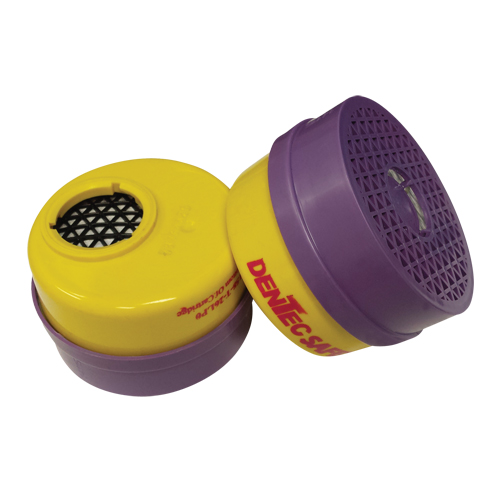 Cartouche pour respirateur, Combinaison cartouche et filtre contre les particules pour gaz/vapeurs, Gaz acide/Vapeur organique/Filtre P100 TGS INDUSTRIEL