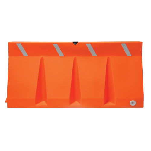 Traffic Barriers, Water-Filled, 69.75" L x 33.75" H, Orange TGS INDUSTRIEL