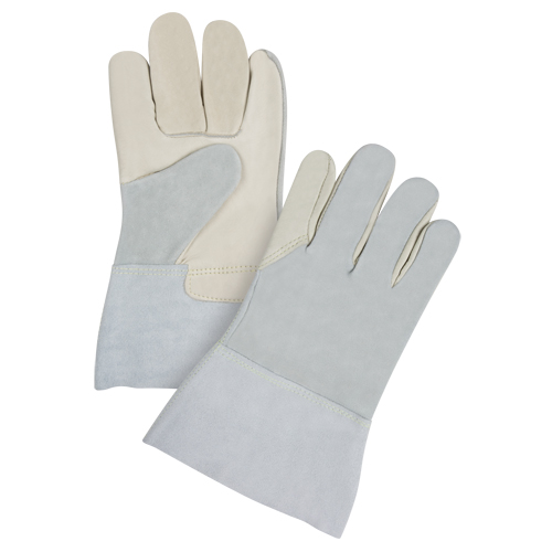Gants de travail de premi&egrave;re qualit&eacute; &agrave; dos refendu, T-Grand, Paume en Cuir fleur de vache TGS INDUSTRIEL