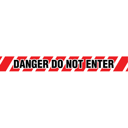 Rubans pour barricades, Anglais, 3" la x 1000' lo, 2 mils, Noir/rouge TGS INDUSTRIEL