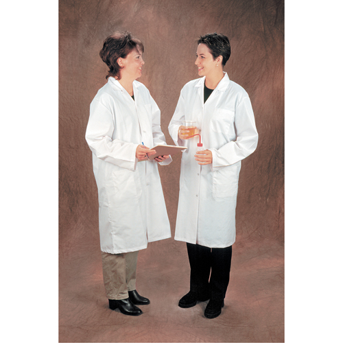 Lab Coats, Poly-Cotton, Small, White TGS INDUSTRIEL