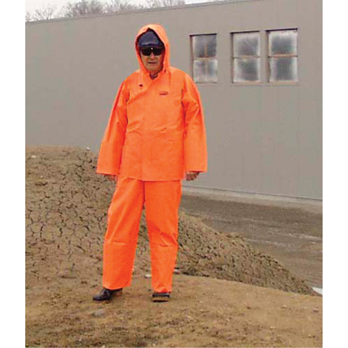 V&ecirc;tements imperm&eacute;ables Hurricane ignifuges et r&eacute;sistants &agrave; l'huile, v&ecirc;tements imperm&eacute;ables, 4T-Grand, Orange haute visibilit&eacute; TGS INDUSTRIEL