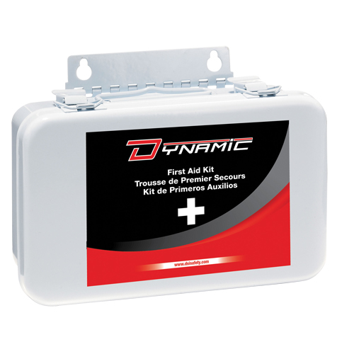 Trousse de premiers soins pour auto Dynamic, Dispositif m&eacute;dical Classe 1, Boîte en m&eacute;tal TGS INDUSTRIEL