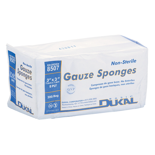 Dynamic Gauze Sponge, Pad, 3" L x 3" W, Medical Device Class 1 TGS INDUSTRIEL
