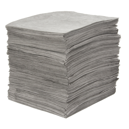 Feuilles absorbantes souffl&eacute;es de premi&egrave;re qualit&eacute;, Universel, 15" x 18", 25 gal. d'absorption TGS INDUSTRIEL