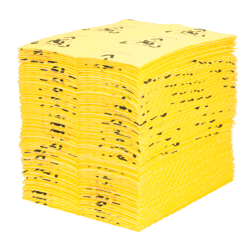 Tampons d'avertissement de premi&egrave;re qualit&eacute; - absorbants haute visibilit&eacute;, Universel, 15" x 18", 24,4 gal. d'absorption TGS INDUSTRIEL