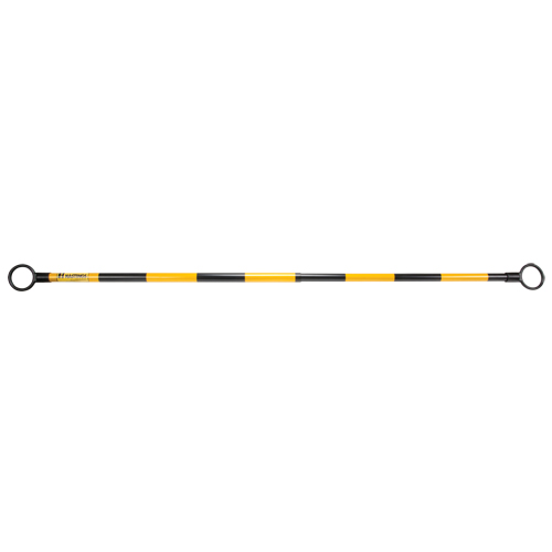 Telescopic Barricade Bar, 85" Extended Length, Black/Yellow TGS INDUSTRIEL