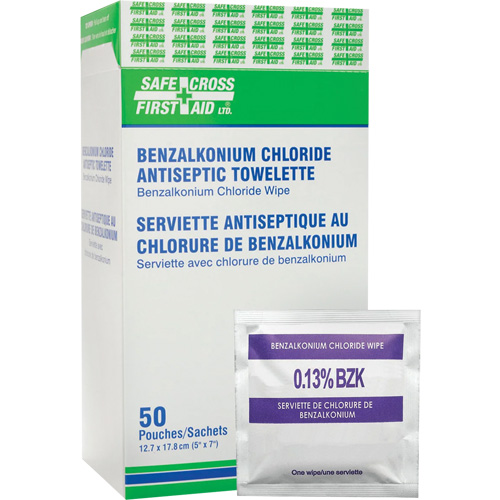 Lingettes antiseptiques au chlorure de benzalkonium, Serviette, Antiseptique TGS INDUSTRIEL