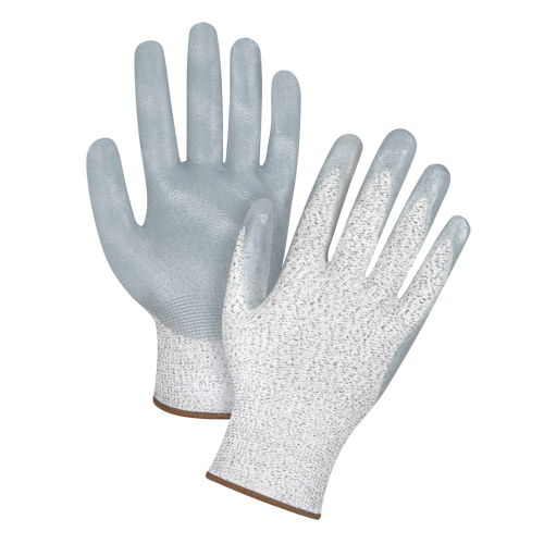 Gants haute performance r&eacute;sistants &agrave; la coupe, Taille Grand/9, Calibre 13, Rev&ecirc;tement Nitrile, Enveloppe en PEHP, ANSI/ISEA 105 niveau 4/EN 388 niveau 5 TGS INDUSTRIEL
