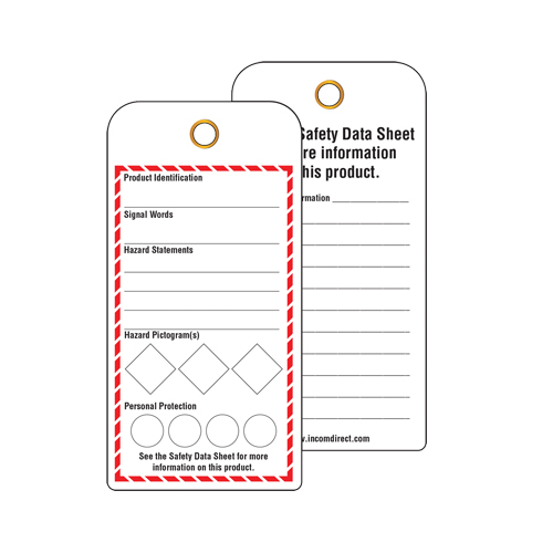 &eacute;tiquettes SGH pour le milieu de travail, Papier cartonn&eacute;, 3" la x 6" h, Anglais TGS INDUSTRIEL