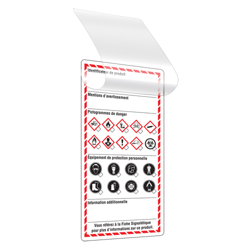 Self-Laminating Workplace Tags, Cardstock, 3" W x 6" H, French TGS INDUSTRIEL