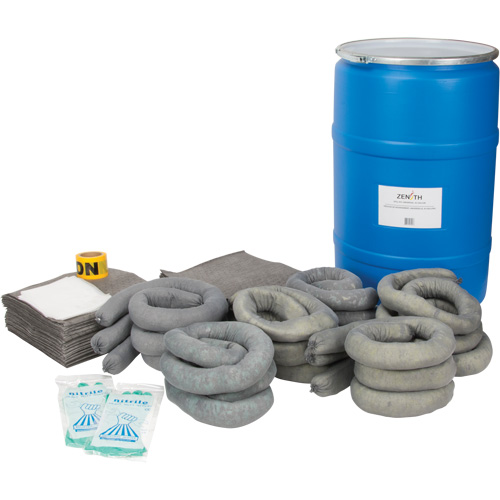 Trousse de lutte contre les d&eacute;versements, Universel, Baril, Absorbance de 55 gal. US TGS INDUSTRIEL