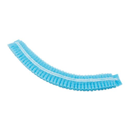 Bonnet bouffant pliss&eacute;, Polypropyl&egrave;ne, 21", Bleu TGS INDUSTRIEL