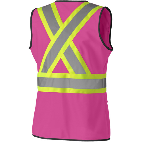 139PK Women's Safety Vest, Pink, X-Small, Polyester TGS INDUSTRIEL