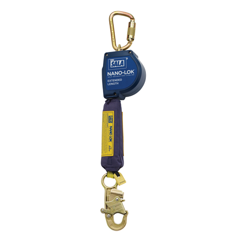 Nano-Lok Extended Length Self-Retracting Lifeline, 10', Polyester/Web, Swivel TGS INDUSTRIEL